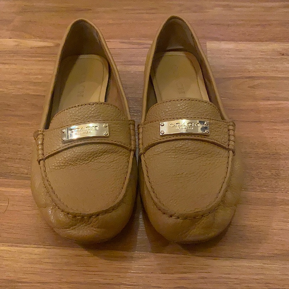 Leather Coach loafers